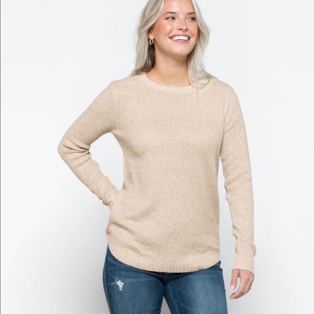 Pink Clover beige pullover sweater